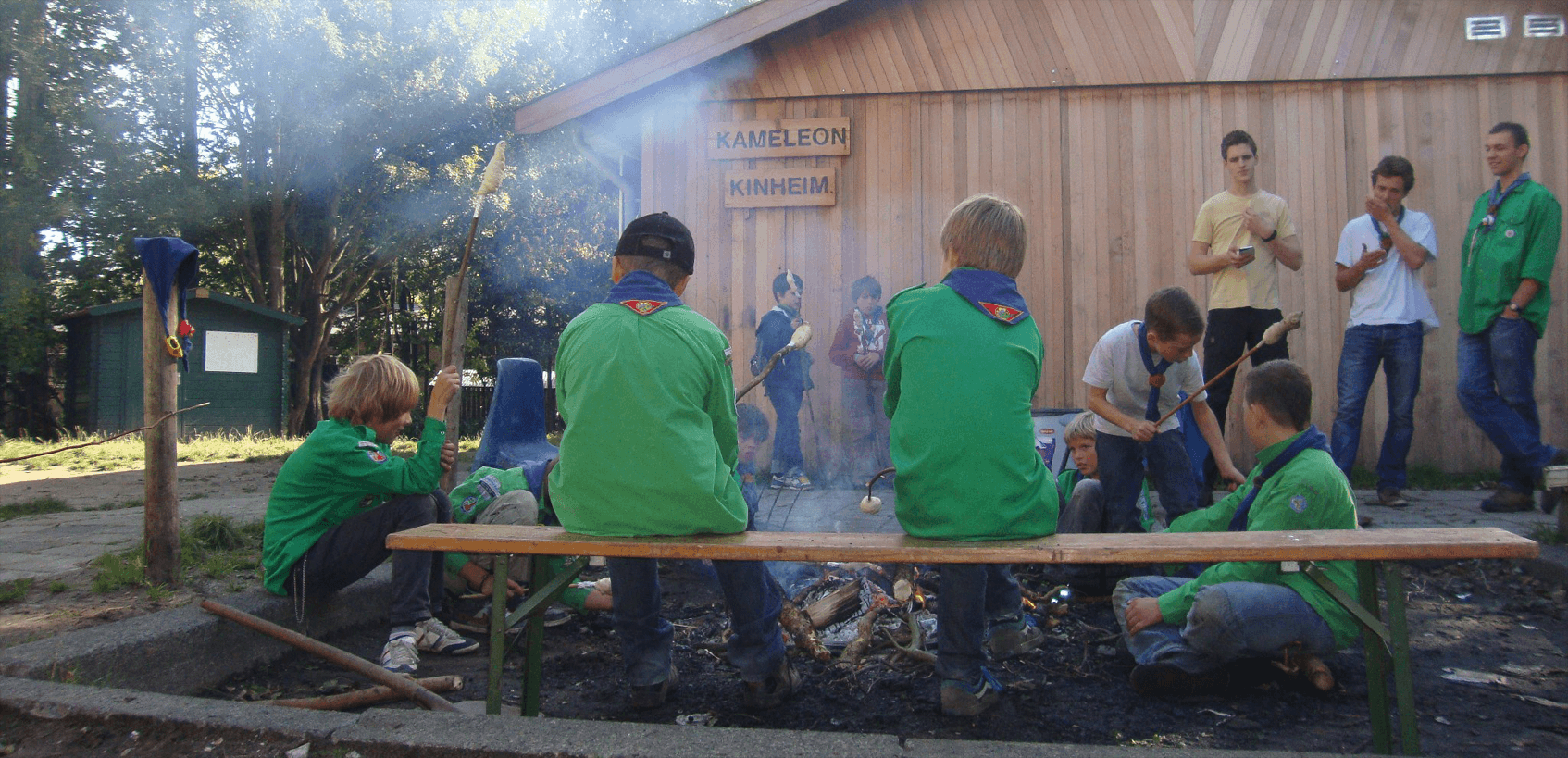 Vooraanzicht van het clubgebouw De Zuidpool